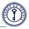 Badge / Macaron GLNF – Petite tenue provinciale – Grand Trésorier – Terres du Temple – Brodé main